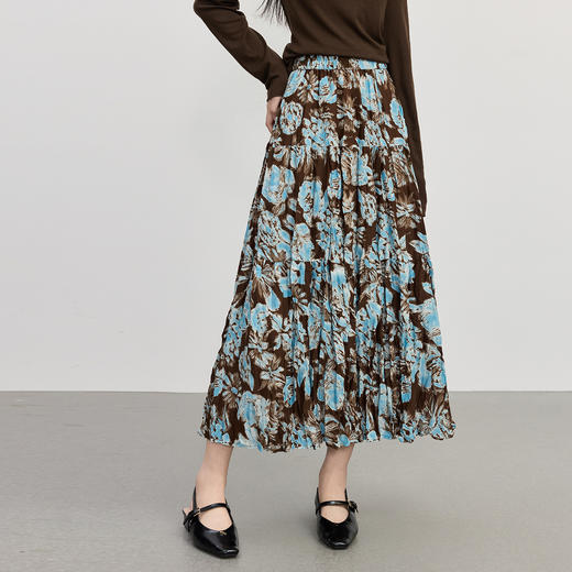 【09/26新品】熙世界法式荡领T恤女长袖2025年秋季新款优雅气质设计感别致上衣 商品图3