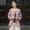 雀说棉麻女装新品复古盘扣新中式衬衫女宽松文艺国风禅意茶服上衣AL3391 商品缩略图3