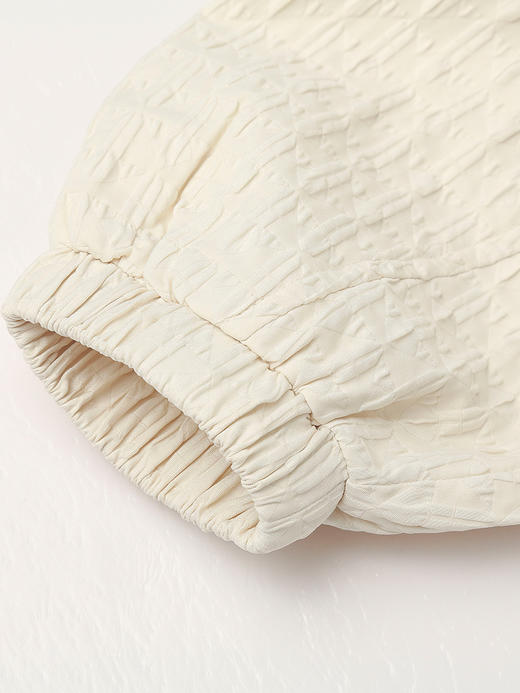 奶杏色连帽短外套女 春秋款宽松显瘦拉链上衣 肌理感休闲夹克 商品图4