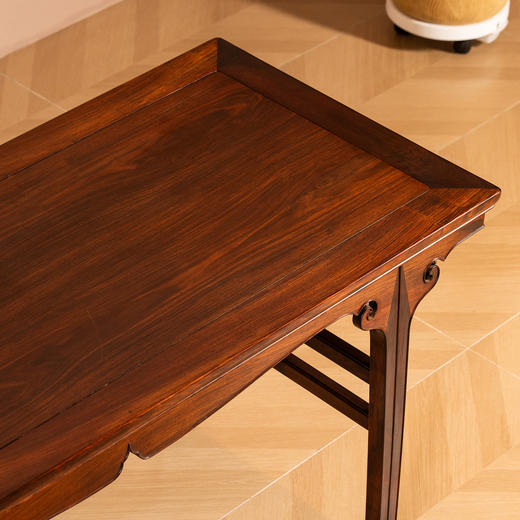 清	红木插肩榫如意云纹画桌 商品图4