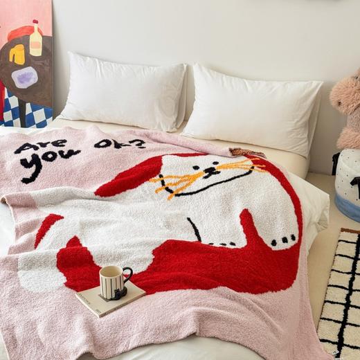 【简约卡通毛毯】秋冬加厚毯子良品小狗毛毯半边绒沙发毯办公室客厅空调毯 商品图2