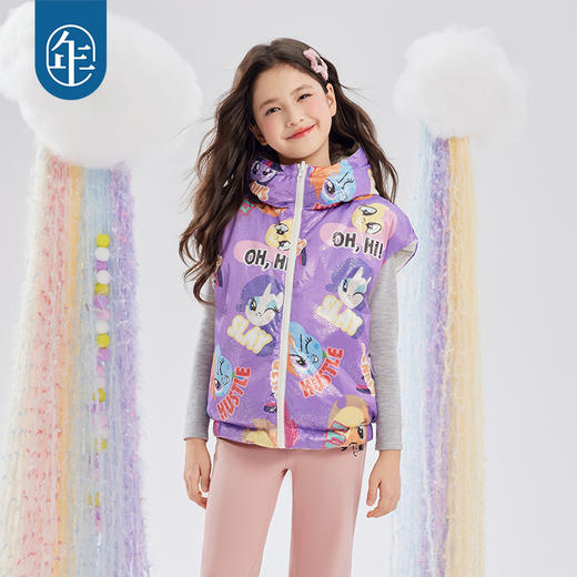 小马宝莉联名年衣童装羽绒马甲25秋冬新款卡通小马宝莉羽绒马甲 商品图3