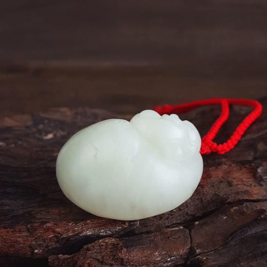 【天然正品】天然无杂裂俄料佛公造型和田玉（平安、吉祥）吊坠项链中性160925NJM05现售价：880特价 商品图7