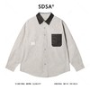 SDSA男士秋冬新款痞帅男装美式撞色口袋纽扣翻领长袖衬衫百搭宽松 商品缩略图1