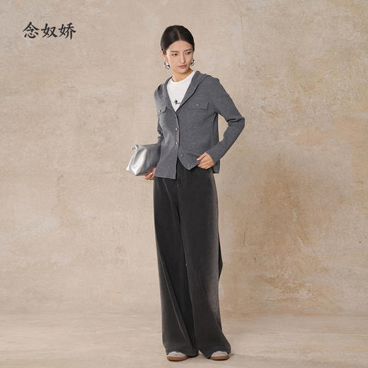 【商场同款】CNR5917 “ MIU系学院开衫 ” 减龄学院风，罗纹针法显瘦藏肉 超细羊毛纱线软糯舒适 商品图6