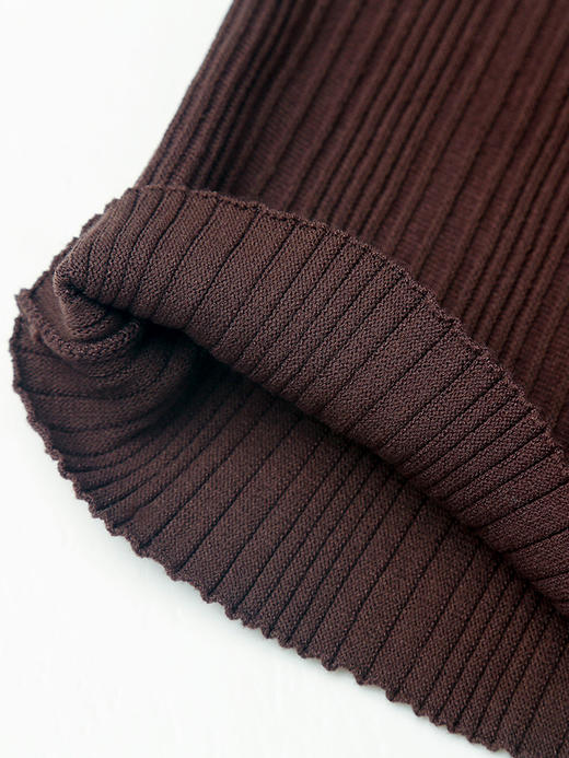 复古风针织半身裙女秋冬 高腰显瘦开叉中长款一步裙 百搭纯色包臀裙 商品图3