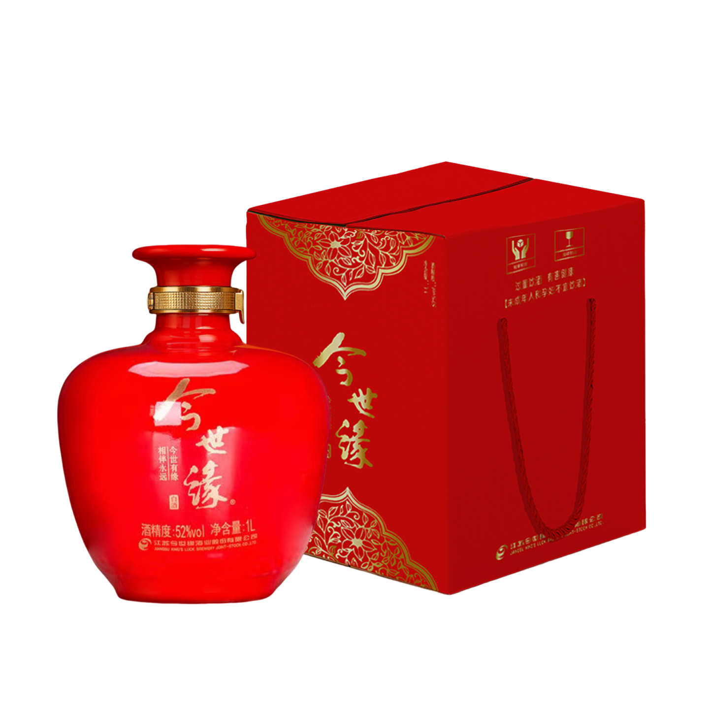 1L 52度今世缘封坛酒（红坛 - 礼盒装）