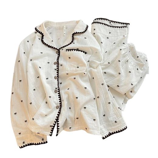 【瑜伽生活家】「秋冬新款」大码睡衣女春秋季长袖长裤套装高级感家居服网红风新款可外穿内衣上衣下装 商品图4