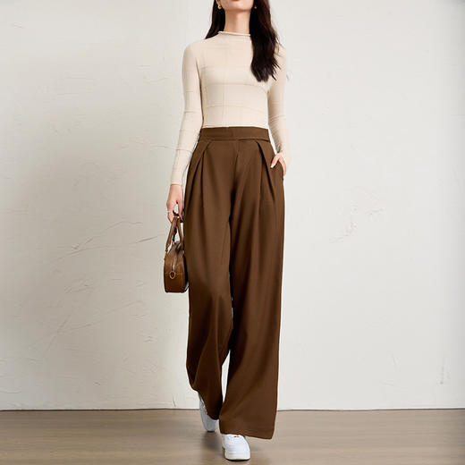 高级感高腰提臀高个子，显瘦休闲裤垂感阔腿裤KB-250209 商品图0