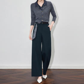 「高货wl」全系升级【铂金会员247/天猫329/差价82】(21560)洛诗琳设计感丝巾腰带直筒裤2025秋季老钱风通勤窄版阔腿