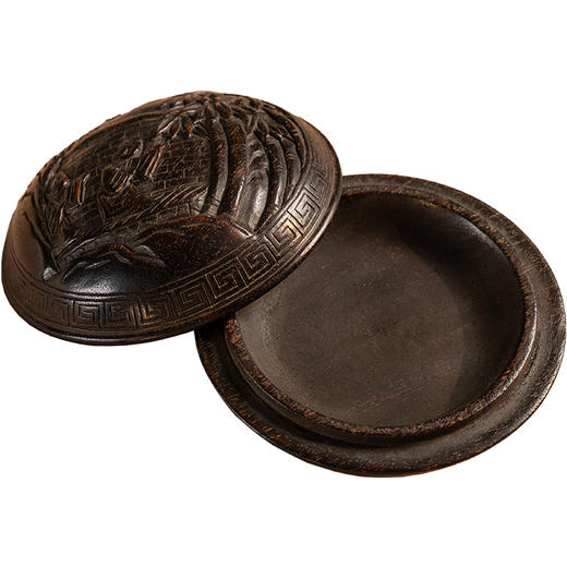 清	紫檀人物圆香盒 商品图5