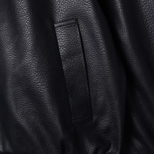 58802SDSA男士秋冬新款痞帅男装高级感纯色拉链皮衣夹克百搭时尚外语 商品图3