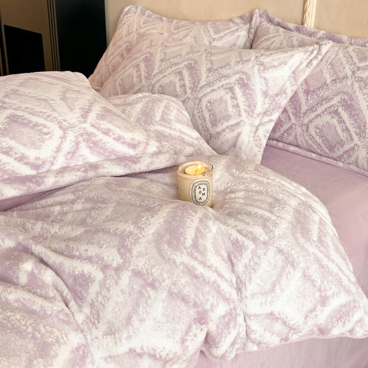 自然醒高克重雕花绒四件套加厚牛奶绒四件套新款珊瑚绒冬季法兰绒床单被套床上用品NH167 商品图10