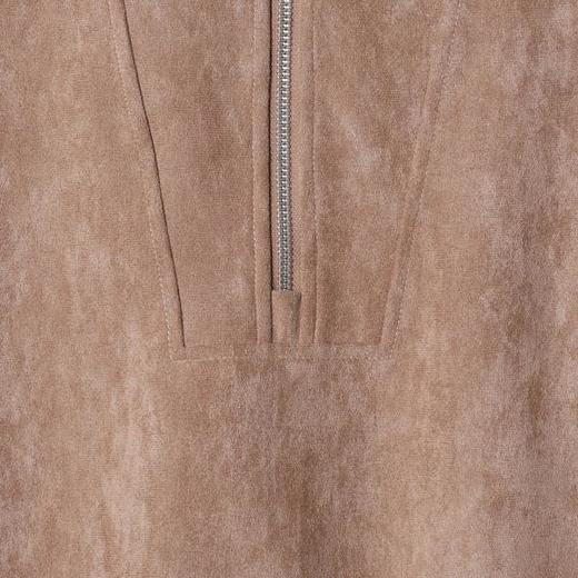 WY1116SDSA男士秋冬新款痞帅男装潮牌植绒半拉链立领连帽卫衣时尚上衣潮 商品图3