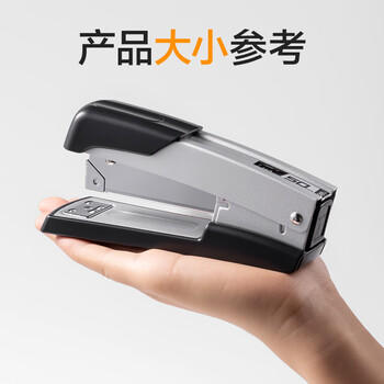 得力（deli）【热门商品】订书机/订书器轻巧经典便携小号桌面文具 办公用品12# 灰白色0305（不带订书钉） 商品图4