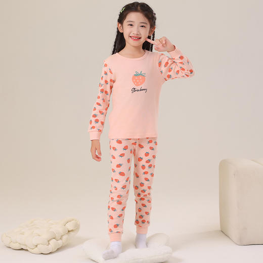 【儿童秋衣秋裤纯棉套装】 保暖内衣中小童家居服男女通打底睡衣暖绒 商品图5