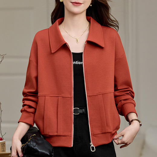 雀说翻领夹克女今年流行爆款外套新款洋气女装休闲百搭上衣AL10005 商品图3