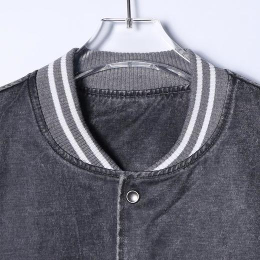 SDSA男士秋冬新款痞帅男装复古宽松棒球领夹克拼接设计小众外套 商品图2