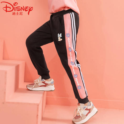 迪士尼女童加绒加厚裤子2022新款冬季儿童保暖裤秋冬女大童棉裤潮 商品图2
