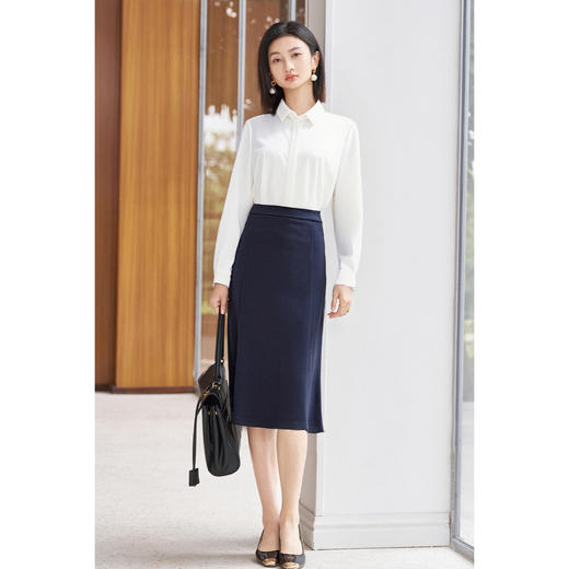 米思阳2026春季新款知性气质时尚修身立裁圆领单排扣短外套+高腰鱼尾半身裙4534/4533 商品图9