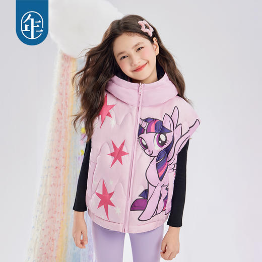 小马宝莉联名年衣童装羽绒马甲25秋冬新款卡通小马宝莉羽绒马甲 商品图2