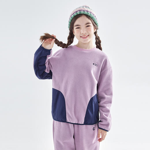 cicochild25年秋冬新款中大女童摇粒绒卫衣长裤套装抗静电亲子装 商品图4