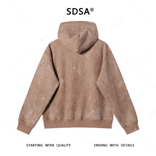 WY1116SDSA男士秋冬新款痞帅男装潮牌植绒半拉链立领连帽卫衣时尚上衣潮 商品图5