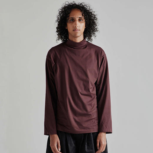 KAPTAIN SUNSHINE Suvin Cotton Suede超长绒苏文棉宽松半高领T恤 商品图0