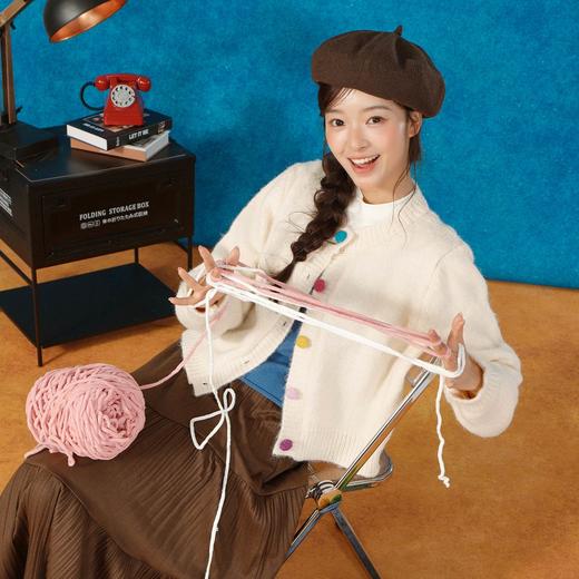 复古彩扣百搭开衫毛衣-纪念日百货门店同款166543101 商品图0
