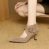 【预售5天】尖头细跟法式短靴女秋季新款镂空气质高跟靴子百搭配裙子女靴DB&M6601 商品缩略图1