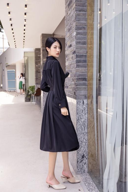 Le Malene 黑色多穿法风衣式连衣裙 17253 商品图2