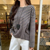suoreoe 条纹T恤 宽松慵懒感 显白百搭 内搭/外穿 商品缩略图3