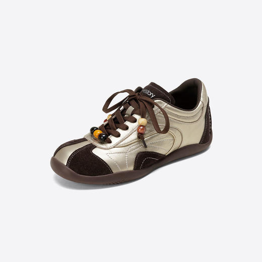 Westory2025年秋季波西米亚风多材质拼接休闲平跟系带运动鞋S25CM76831 商品图6