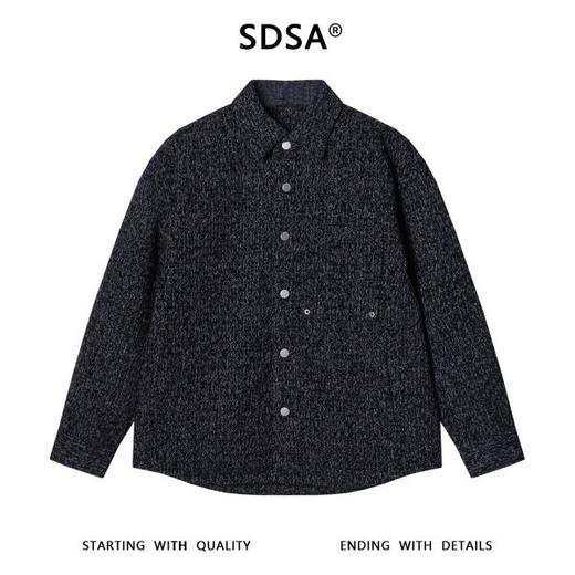 5592SDSA男士秋冬新款痞帅男装轻奢小香风纽扣翻领长袖衬衫百搭时尚 商品图1