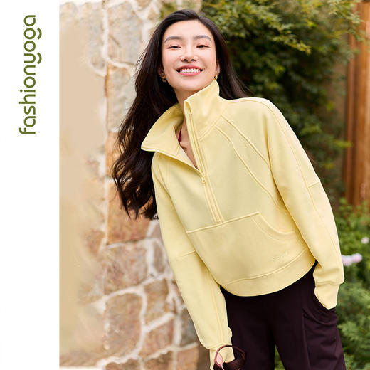 凡圣瑜伽宽松半开拉链卫衣 F15854 商品图7