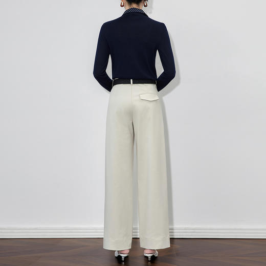 「高货wl」全系升级【铂金会员247/天猫329/差价82】(21560)洛诗琳设计感丝巾腰带直筒裤2025秋季老钱风通勤窄版阔腿 商品图1