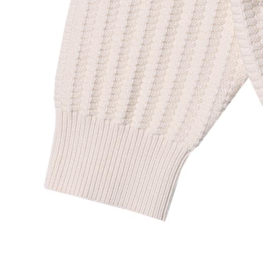 257101SDSA秋冬新款痞帅男装韩版纯色简约竖纹圆领针织衫百搭慵懒风毛衣 商品图4