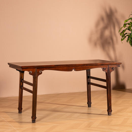 清	红木插肩榫如意云纹画桌 商品图1