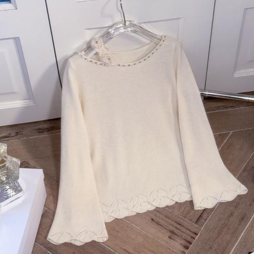 【大货捡漏，不退不换】  【浪漫芳华】重工长袖蕾丝时尚百搭打底衫上衣2025新款 商品图0