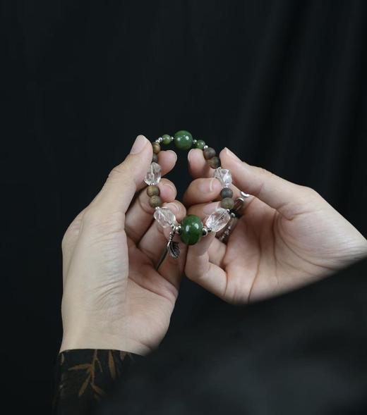 【会员专享】后辰新中式气质沉香碧玉链 商品图4