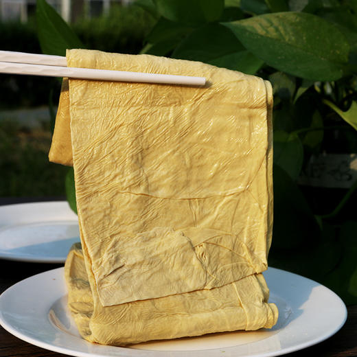 密云蔡家洼油豆皮 特别鲜 口感筋道爽滑 传统石磨工艺 鲜香味美 豆制品100g 商品图3