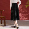QS优质丝毛缎半身裙优雅高级垂坠感A字裙女秋冬新款1799 商品缩略图0