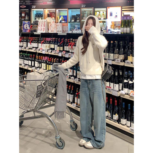 <曾小咸推荐>韩系连帽设计套头毛衣【预售款，预计3-15天发货】 商品图4