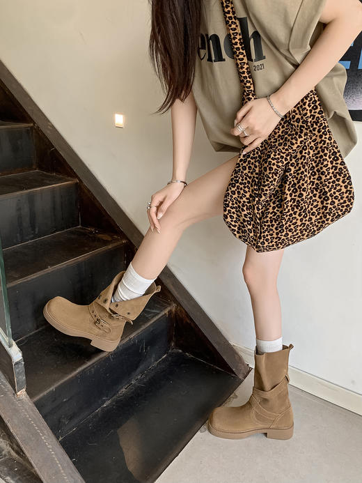 心选丨honeyGIRL复古西部堆堆靴7729 商品图3