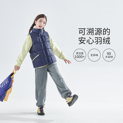 cicochild25年冬季新款亲子中大女童立领羽绒马甲叠穿防钻绒上衣 商品图1