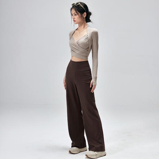 跃牌【海听系列】瑜伽服女秋冬固定杯运动上衣高颜值新款长袖XC49 商品图3