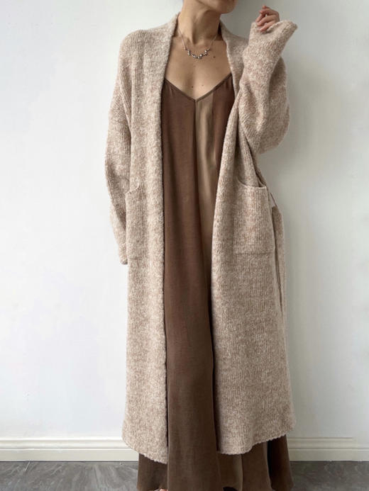 DONSEE10｜DS10AW2503-C 岩砂米 肌理针织长外套 商品图3
