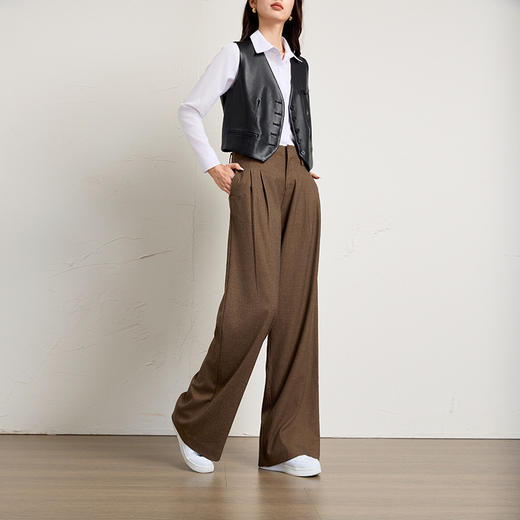 廓形高个子休闲直筒裤，垂感高级感巨好看长裤阔腿西裤KB-250218 商品图3