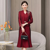 雀说秋季新款气质优雅红色鱼尾连衣裙AL5628 商品缩略图1