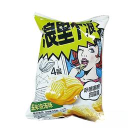 好丽友65g玉米浓汤浪里个浪薯片